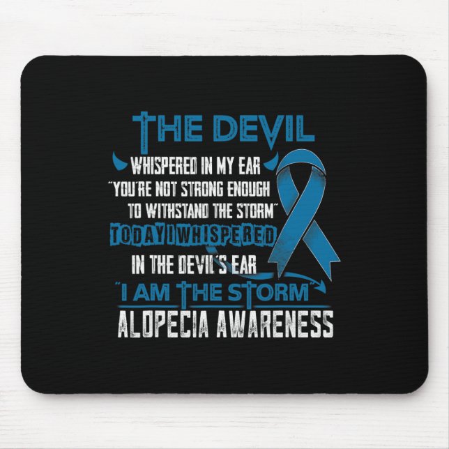 Mousepad Alopecia Consciência Eu sou o Diabo das Tempestade (Frente)