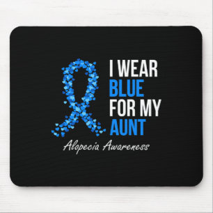 Mousepad Alopecia Consciência Eu Visto Azul Para Minha Tia