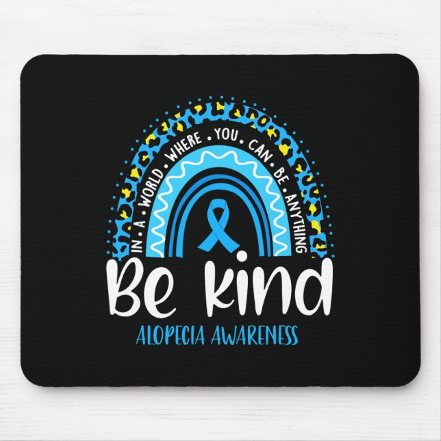 Mousepad Alopecia Consciência Leopard Rainbow Escolha a bon (Frente)