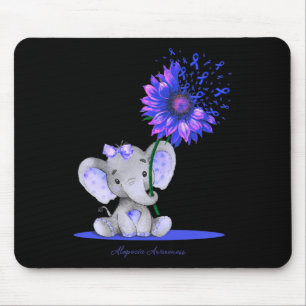 Mousepad ALOPECIA CONSCIENTE Elefante Cinto Azul Ri