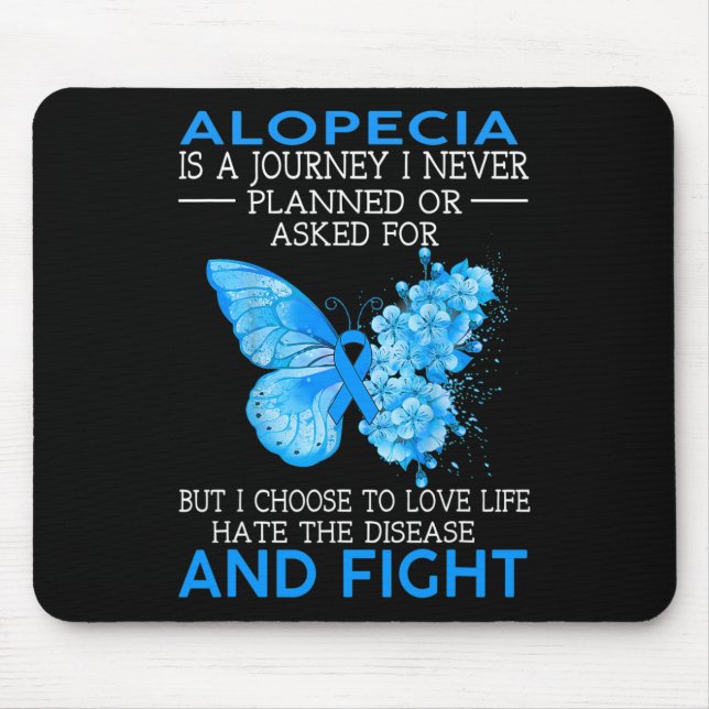 Mousepad Alopecia É Uma Viagem Que Nunca Planejei Borboleta (Frente)