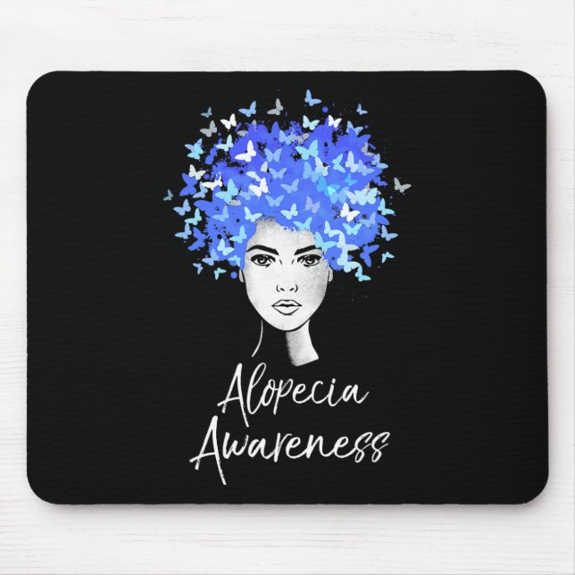 Mousepad Alopecia Sensibilização Borboletas Presente (Frente)