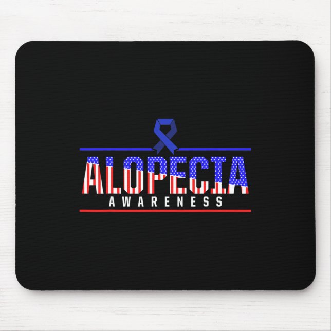 Mousepad Alopecia Sensibilização Cabelo Perda Guerreira Der (Frente)