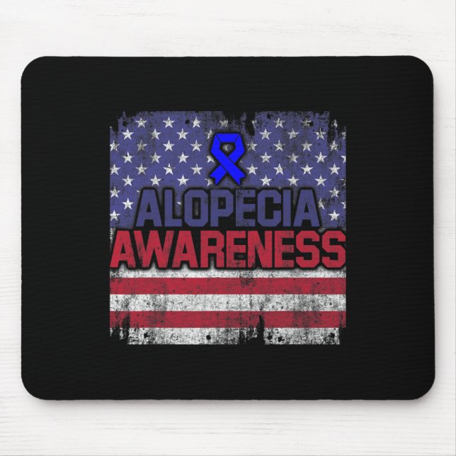 Mousepad Alopecia Sensibilização Cabelo Perda Guerreira Sob (Frente)