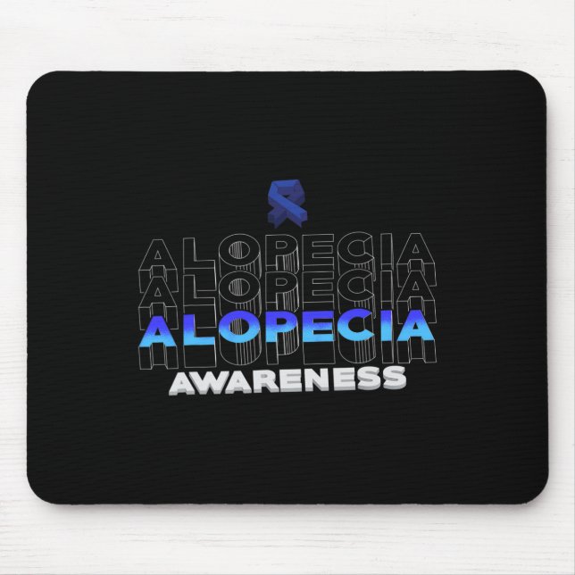 Mousepad Alopecia Sensibilização Cabelo Perda Guerreiro Gan (Frente)