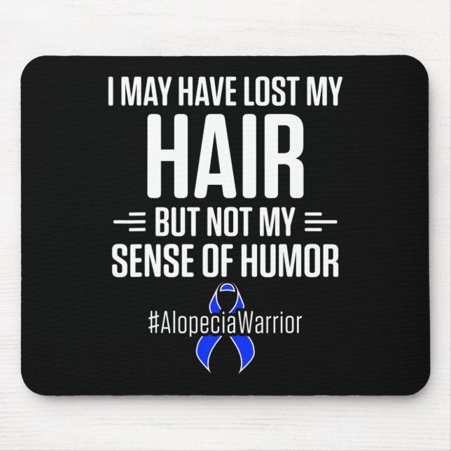 Mousepad Alopecia Sensibilização Cabelo Perda Guerreiro Hum (Frente)