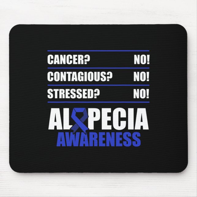 Mousepad Alopecia Sensibilização Cabelo Perda Guerreiro Lut (Frente)