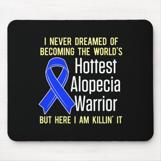Mousepad Alopecia Sensibilização Cabelo Perda Guerreiro Sob (Frente)