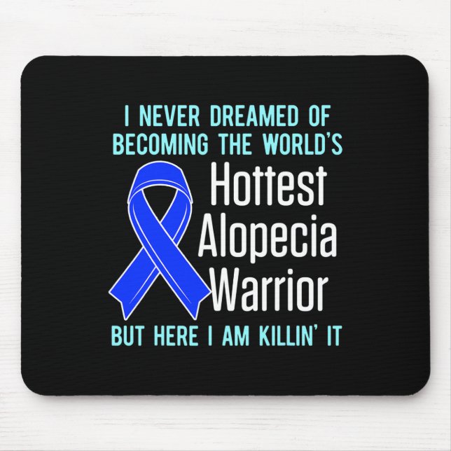 Mousepad Alopecia Sensibilização Cabelo Perda Guerreiro Sob (Frente)