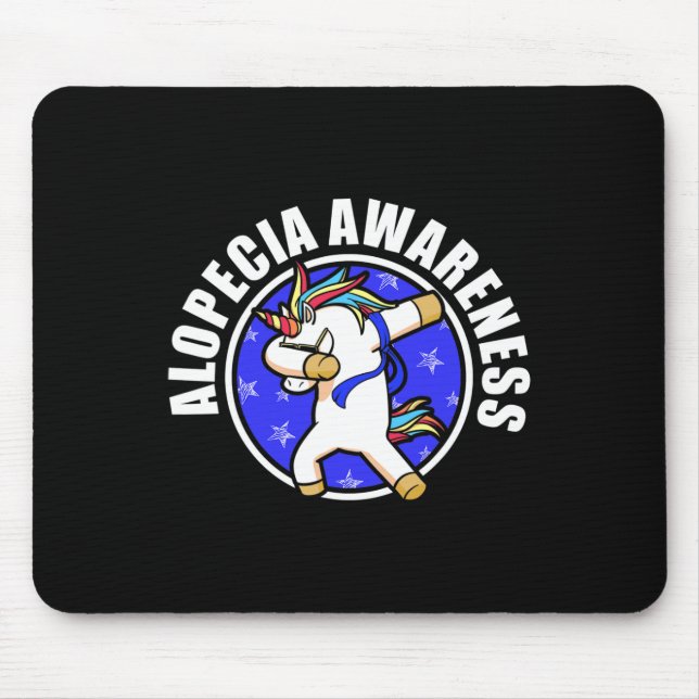 Mousepad Alopecia Sensibilização Cabelo Perda Guerreiro Sob (Frente)