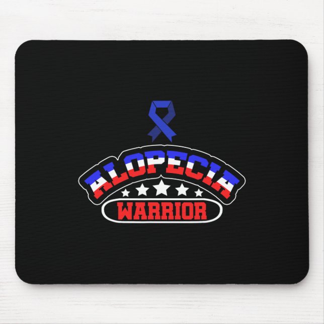Mousepad Alopecia Sensibilização Cabelo Perda Guerreiro Sur (Frente)