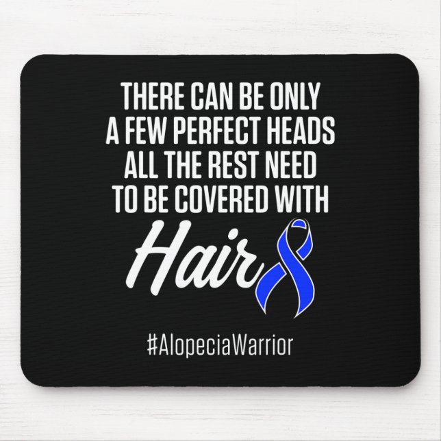 Mousepad Alopecia Sensibilização Cabelo Perdido Guerreiro C (Frente)