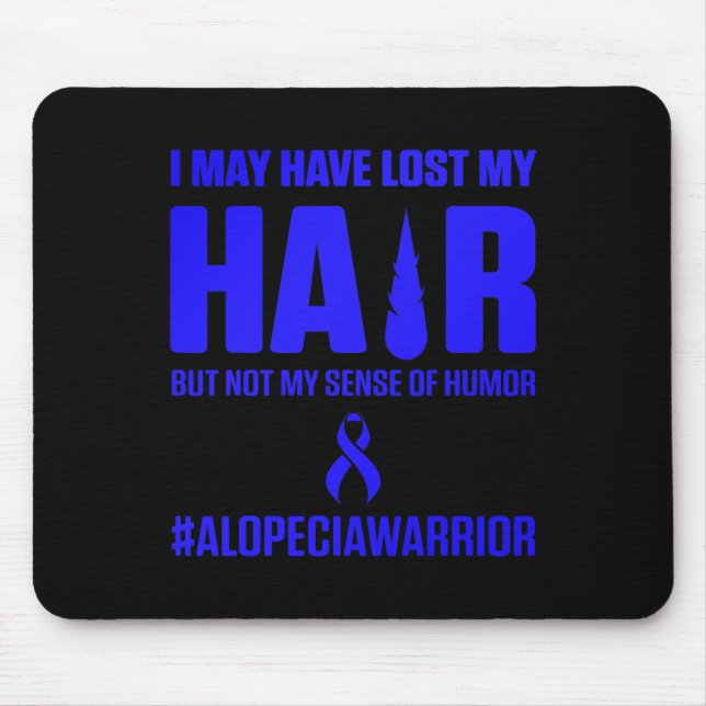 Mousepad Alopecia Sensibilização Sobrevivente do Guerreiro  (Frente)