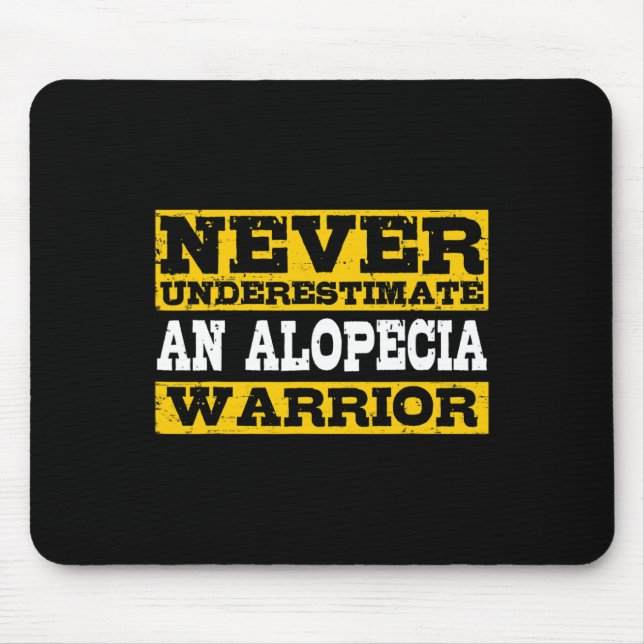 Mousepad Alopecia Warrior Suporta Sensibilização para Perda (Frente)