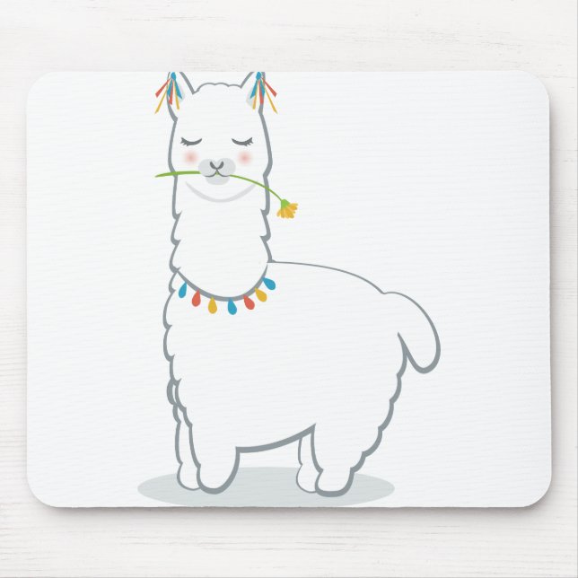 Mousepad Alpaca bonito do lama (Frente)