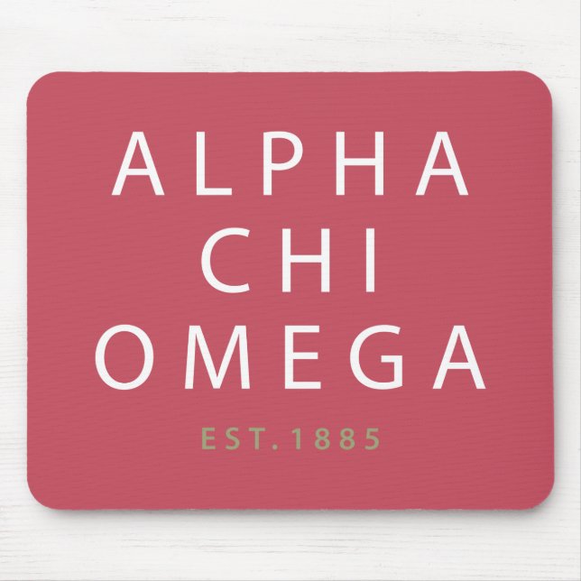Mousepad Alpha Chi Omega | Fundada em 1885 (Frente)