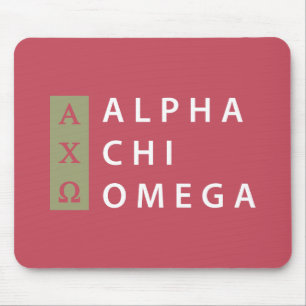 Mousepad Alpha Chi Omega  Logotipo Empilhado