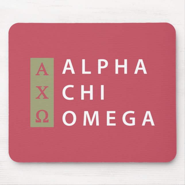 Mousepad Alpha Chi Omega| Logotipo Empilhado (Frente)