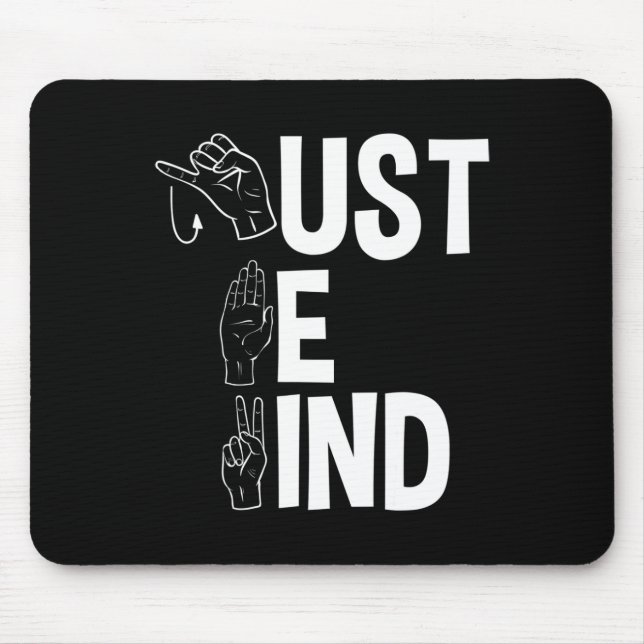 Mousepad Alphabet American Sing Language Asl Professora Ape (Frente)