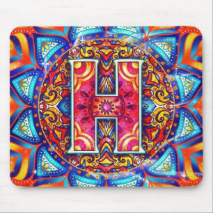 Mousepad Alphabet H mandala