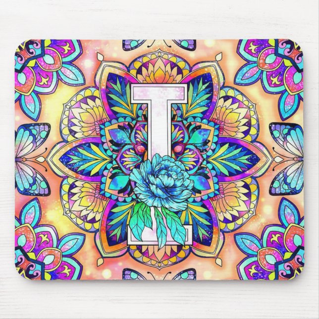 Mousepad Alphabet I mandala (Frente)