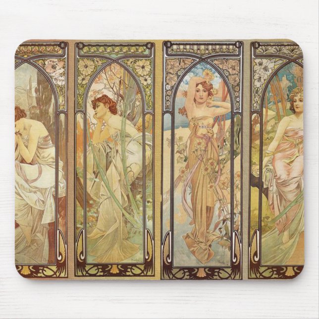 Mousepad Alphonse Mucha - Art Nouveau Master (Frente)