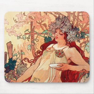 Mousepad Alphonse Mucha, As Estações, Outono (1896) 