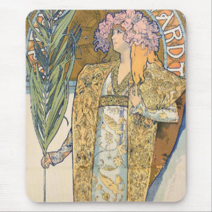Mousepad Alphonse Mucha - Sarah Bernhard Painting