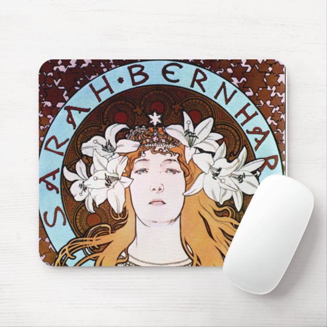 Mousepad Alphonse Mucha - Sarah Bernhardt (Com mouse)
