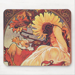 Mousepad Alphonse Mucha Sunflower