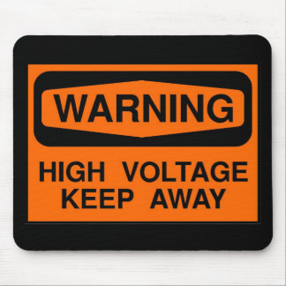 Mousepad alta tensão de aviso