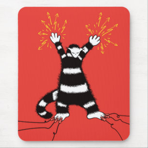 Mousepad Alta tensão elétrica engraçada do caráter do g