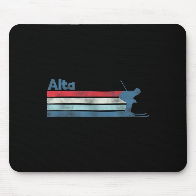 Mousepad Alta Utah Retro Ski (Frente)