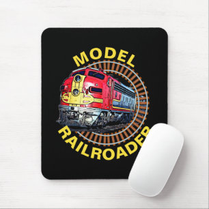 Mousepad Alterar Modelo de Texto do Railroader Red Yellow D