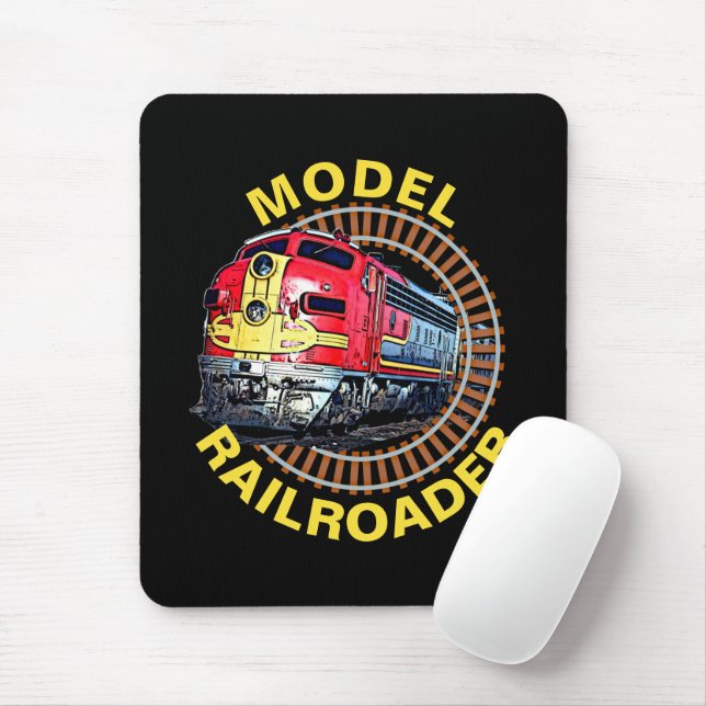 Mousepad Alterar Modelo de Texto do Railroader Red Yellow D (Com mouse)