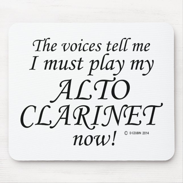 Mousepad Alto Clarinet Voices Diz Que Deve Brincar (Frente)