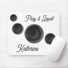 Mousepad Alto Falantes Brancos Play it Loud