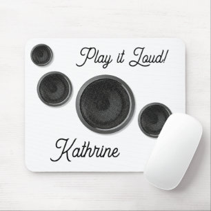 Mousepad Alto Falantes Brancos Play it Loud
