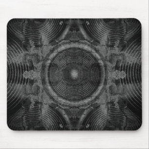 Mousepad Alto-falantes de música preto e branco