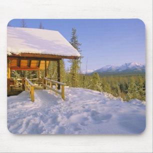 Mousepad Aluguer da Cabana USFS Schnauss no Inverno com vis