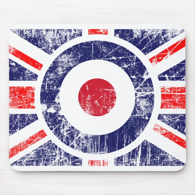 Mousepad Alvo BRITÂNICO Union Jack de Mods do alvo de (Frente)