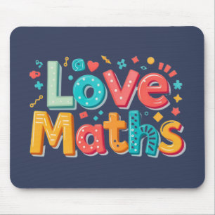Mousepad Ama a matemática - tipografia divertida