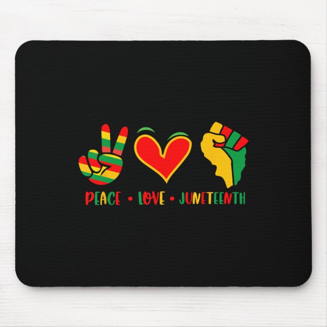 Mousepad Ama o Dia da Independência Juneteenth 1865 Orgulho (Frente)