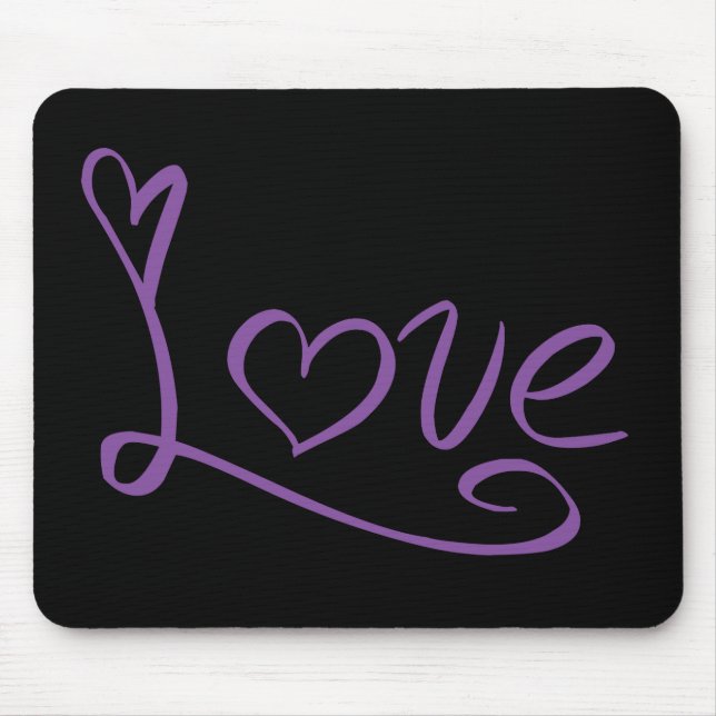 Mousepad Ama Rojos e Corações Pretos (Frente)
