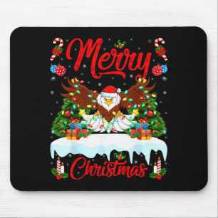 Mousepad Amante de Águia Careca Iluminação de Natal Papai N