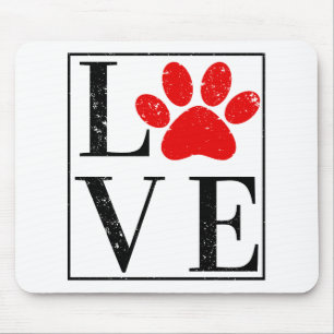 MOUSEPAD AMANTE DE ANIMAIS DONO DE CÃO IMPRESSÃO DE PATAS D
