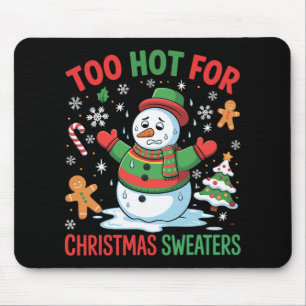 Mousepad Amante de Boneco de Neve Engraçado Muito Quente Pa