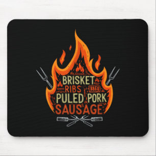 Mousepad Amante de Carne Bbq Bris Costelas Porco Linguiça C