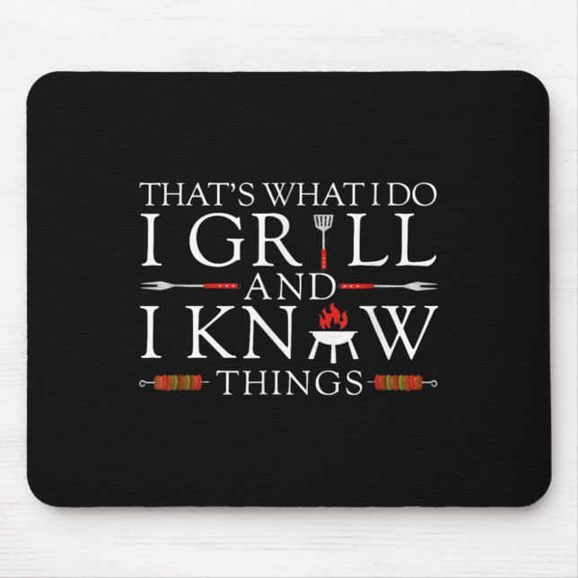 Mousepad Amante de Comida de Churrasco É O Que Eu Faço Eu G (Frente)