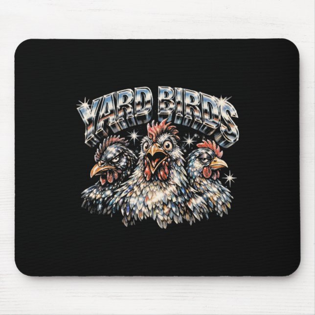 Mousepad Amante de frango de quintal dos anos 80 Heavy-meta (Frente)